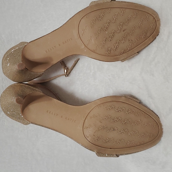 KELLY & KATIE Glitter Ankle Strap heel Sandal 9.5 US (Ss37) - Picture 4 of 9